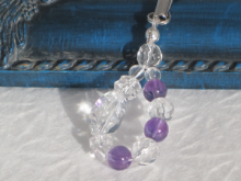 【天使の羽】ストラップ　『アメジスト』