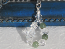 【天使の羽】ストラップ　『翡翠』