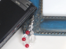 【天使の羽】ストラップ　『カーネリアン』