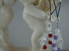 【天使の羽】ストラップ　『カーネリアン』