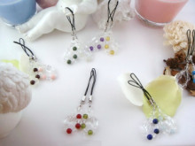 【天使の羽】ストラップ　『ラピスラズリ』